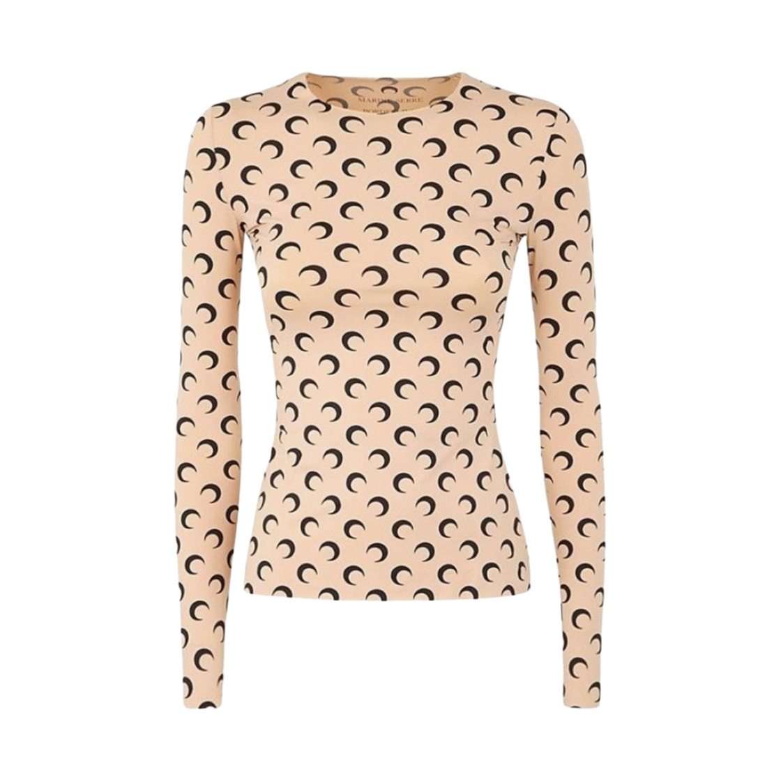 (W) 마린 세르 리제너레이티드 세컨드 탑 문 탄((W) Marine Serre Regenerated Second Skin Top Tan Moon) - 1