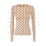 (W) Marine Serre Regenerated Second Skin Top Tan Moon