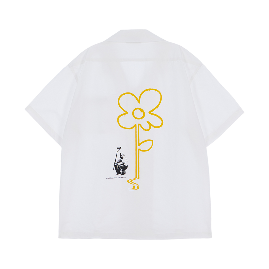 필더스 옐로우 라인 플라워 셔츠 화이트(Fielders Yellow Line Flower Shirt White) - 1