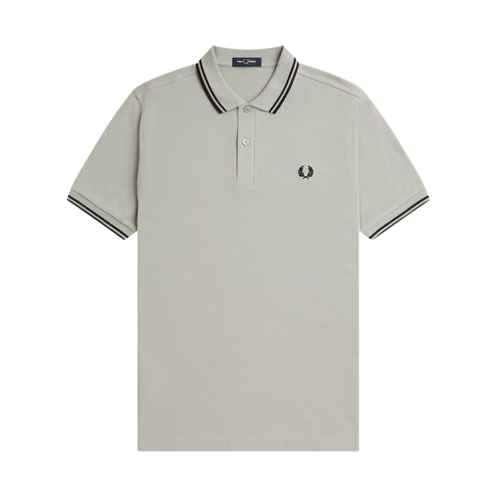 프레드페리 M3600 트윈 팁 프레드페리 셔츠 라임스톤/블랙(Fred Perry M3600 Twin Tipped Fred Perry Shirt Limestone/Black) - 1