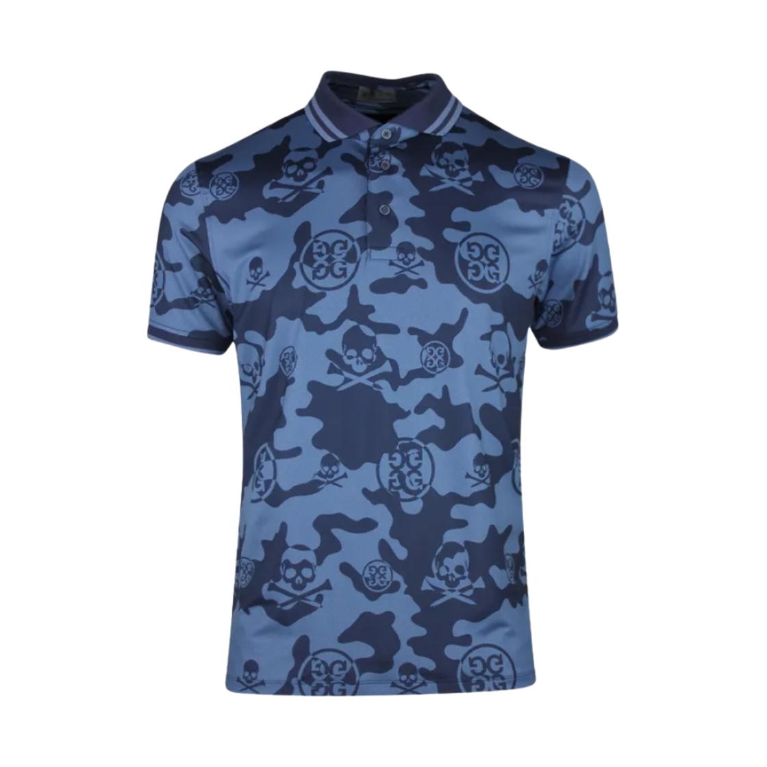 지포어 익스플로디드 아이콘 카모 테크 저지 슬림 핏 폴로 트와일라잇(G/Fore Exploded Icon Camo Tech Jersey Slim Fit Polo Twilight) - 1