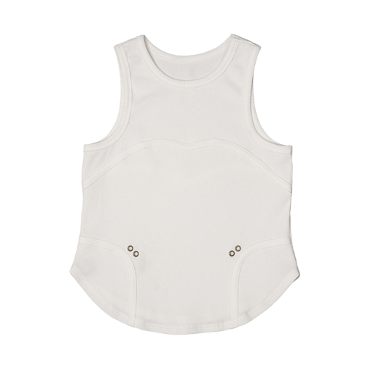 DARED-P0000DIV Dared Three Dimensional Line Sleeveless In Off White