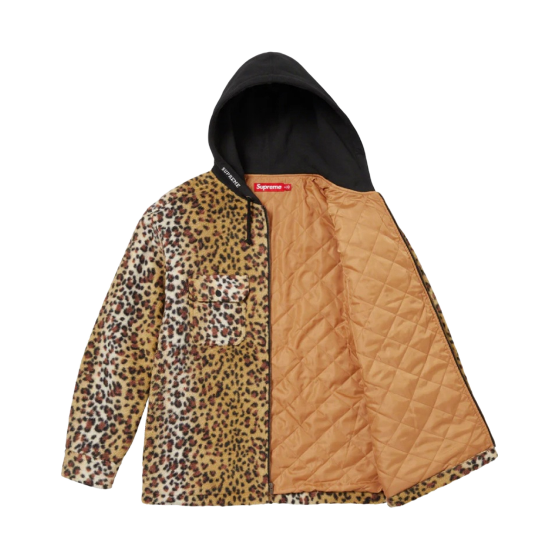 슈프림 플리스 집업 후드 셔츠 브라운 레오파드 - 23FW(Supreme Fleece Zip Up Hooded Shirt Brown Leopard - 23FW) - 2