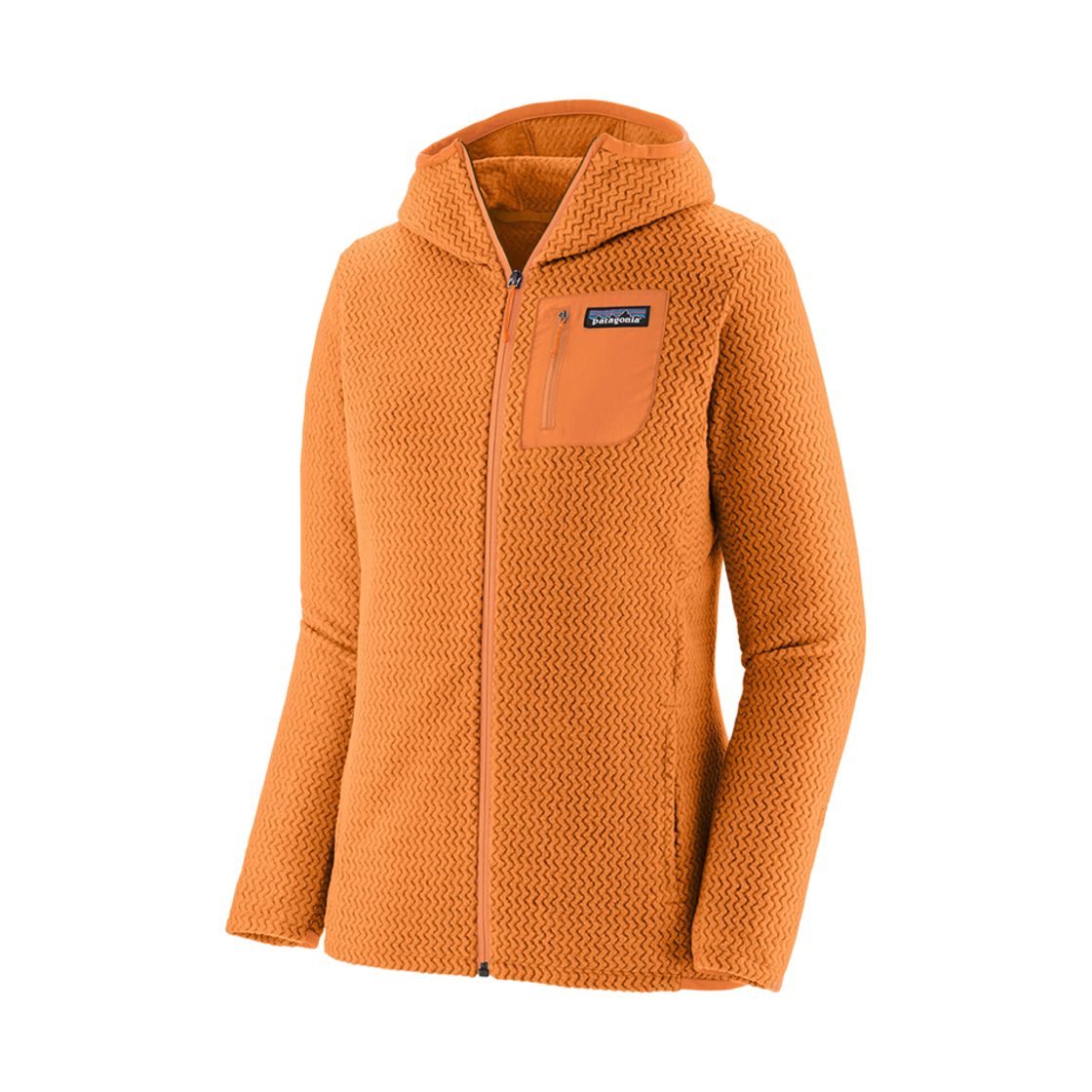 (W) 파타고니아 R1 에어 풀 집 후디 비비드 애프리콧((W) Patagonia R1 Air Full Zip Hoody Vivid Apricot) - 1