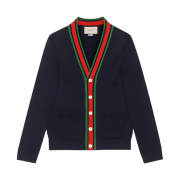 Gucci Wool Knit Cardigan Dark Blue