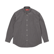 Supreme Loose Fit Stripe Shirt Grey - 24FW