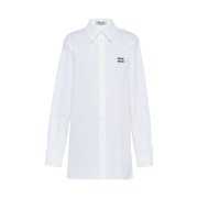(W) Miu Miu Poplin Shirt White