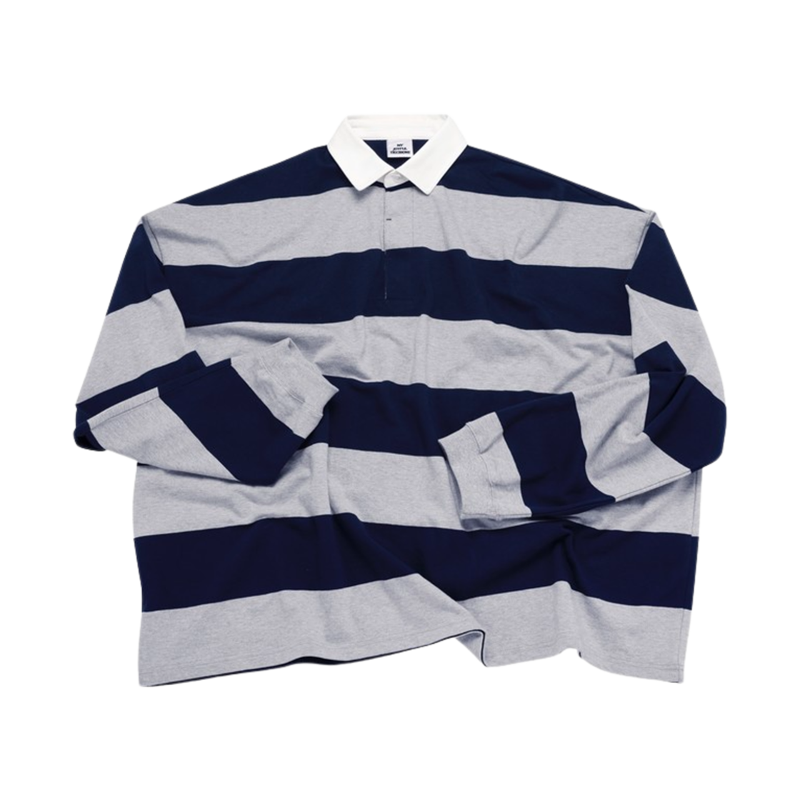 엠제이디 오버사이즈 스트라이프 럭비 셔츠 M.그레이(MJD Oversized Stripe Rugby Shirt M.Grey)