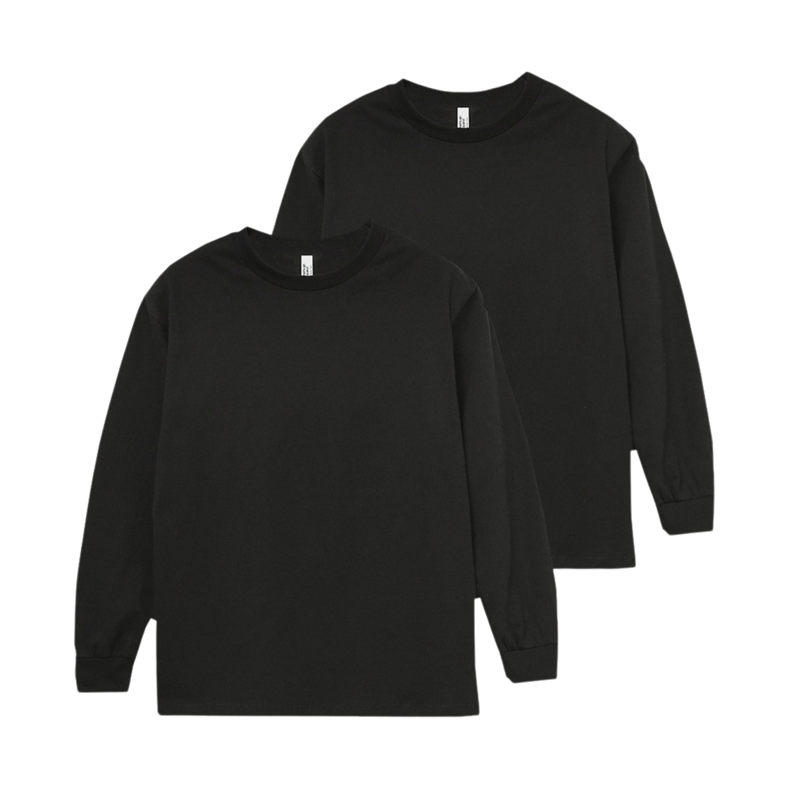 트리플에이 헤비 코튼 1304 티셔츠 블랙 (2팩)(AAA Heavy Cotton 1304 Long Sleeve T-Shirt Black (2Pack))