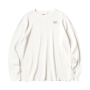 Kapital Waffle Jersey L/S T-Shirt Kapital Embroidery White