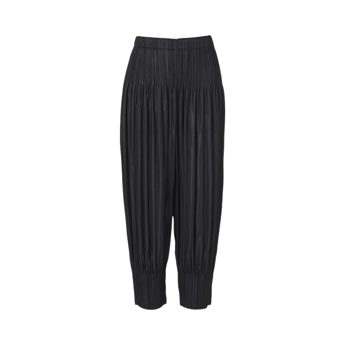 JF402-15 (W) Pleats Please Issey Miyake Fluffy Basics Pants Black