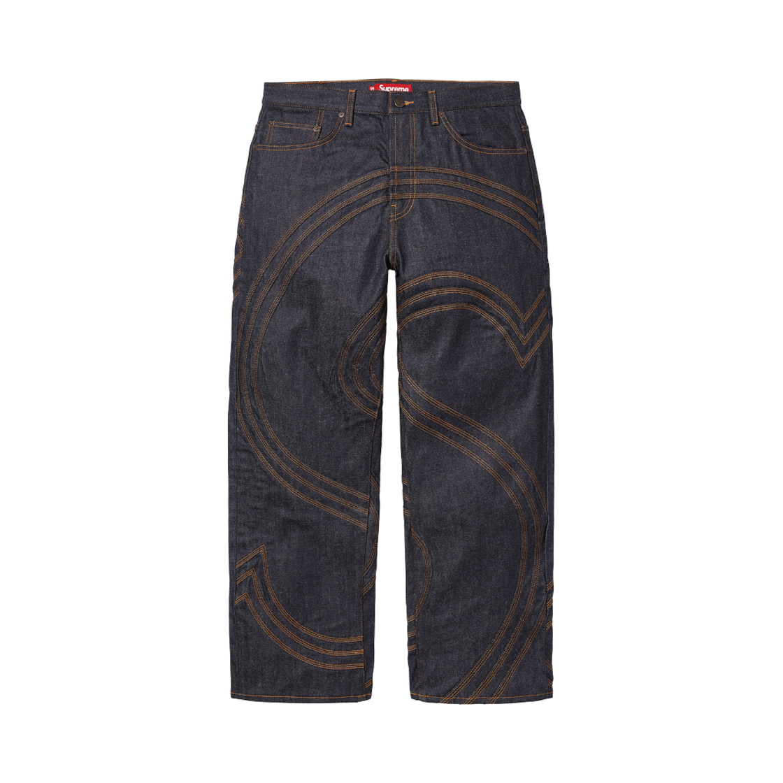 슈프림 S 로고 리지드 배기 진 리지드 인디고 - 25SS(Supreme S Logo Rigid Baggy Jean Rigid Indigo - 25SS)