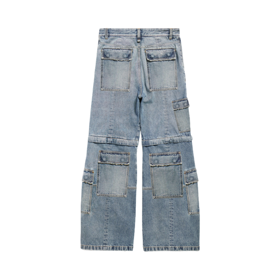 (W) 발렌시아가 플레어드 카고 팬츠 블루((W) Balenciaga Flared Cargo Pants Blue) - 2