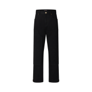 Louis Vuitton Monogram Detail Carpenter Denim Pants Black