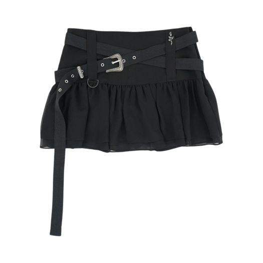 23PFSK1BK Elfelfelf Archives Women Western Skirt Black