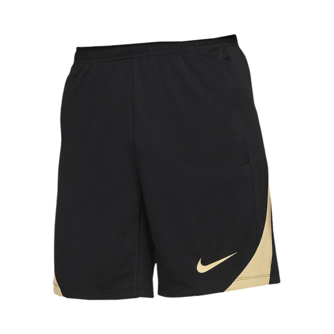 FN2402-011 Nike Dri-Fit Strike Soccer Shorts Black Metallic Gold - Asia - 대표 이미지 #1