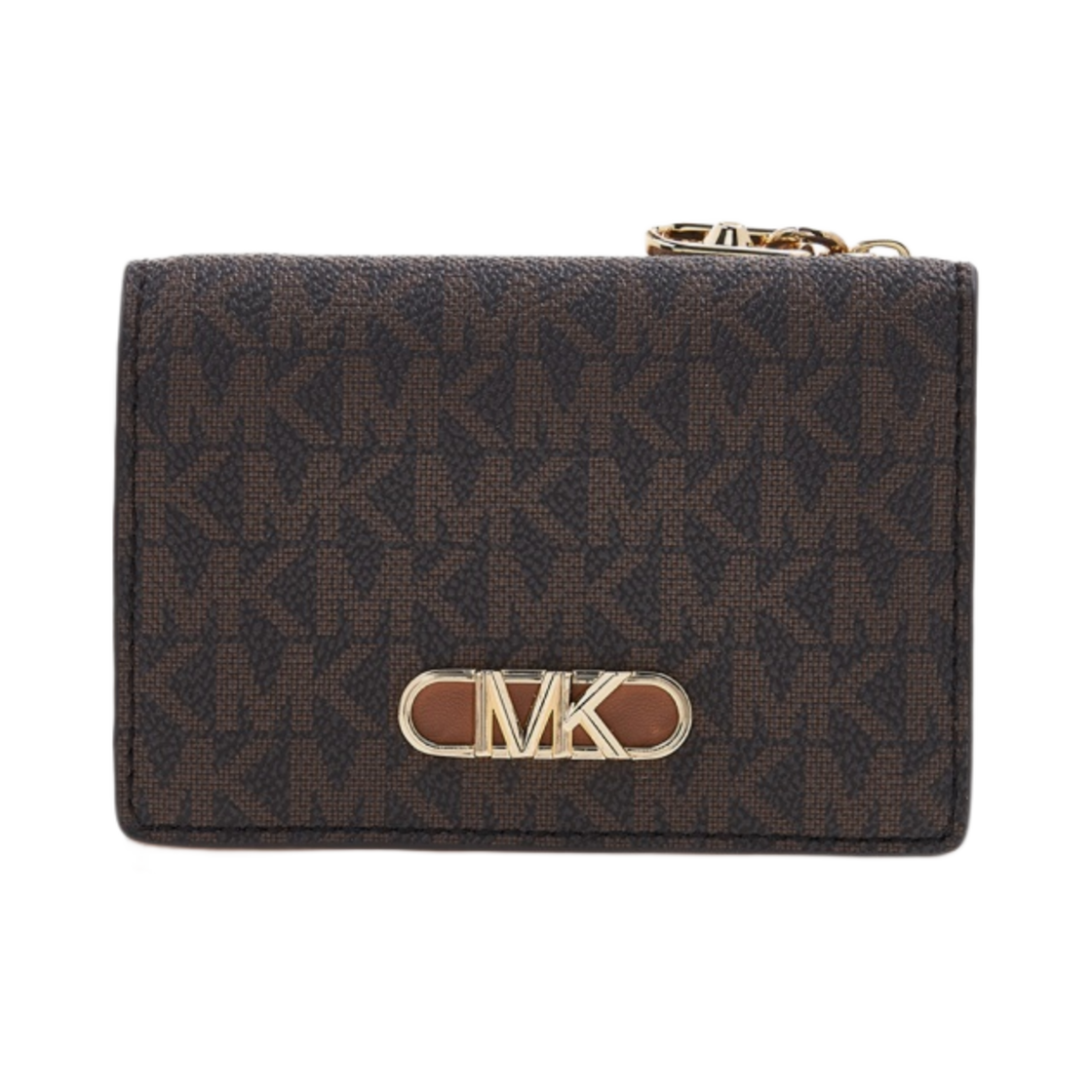 34F2G7PD8B252 Michael Kors Parker Medium Logo Tri-Fold Wallet Brown Acorn