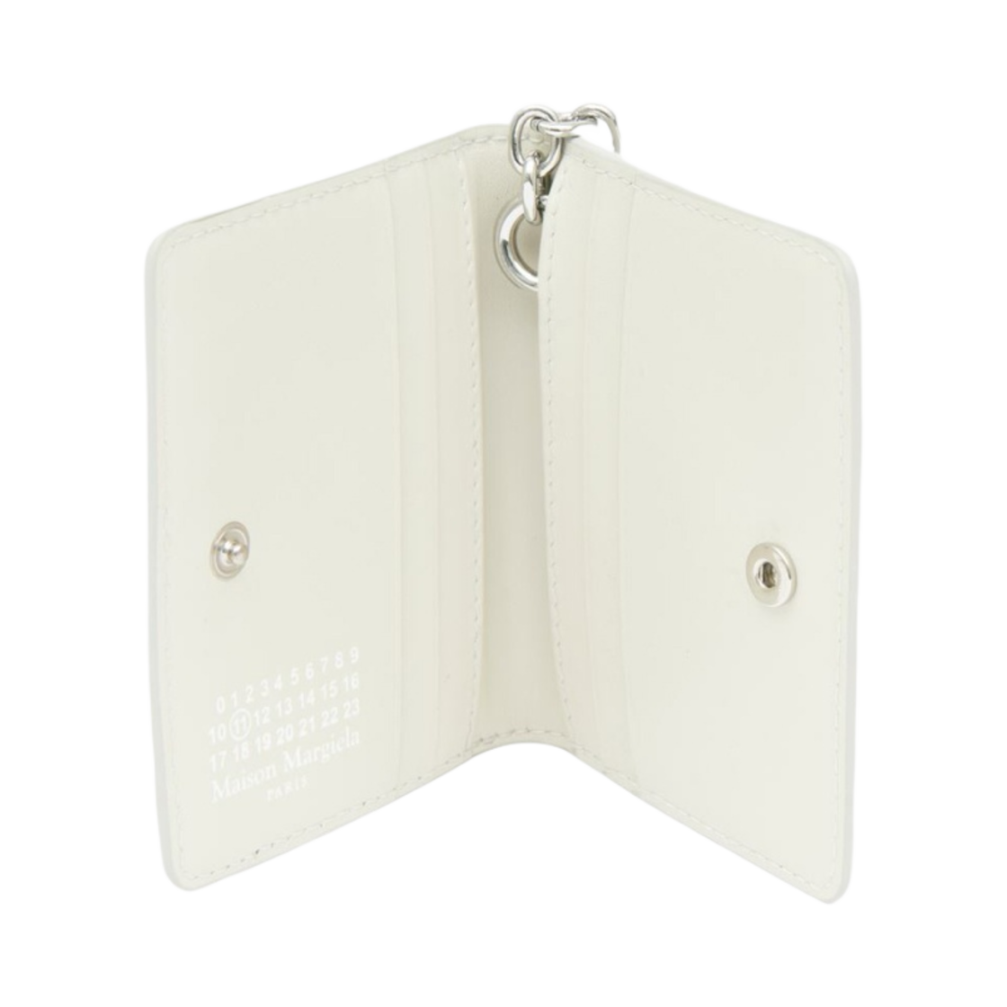 S56UI0128P4303T2003 Maison Margiela Keyring Calfskin Wallet Ivory - #2