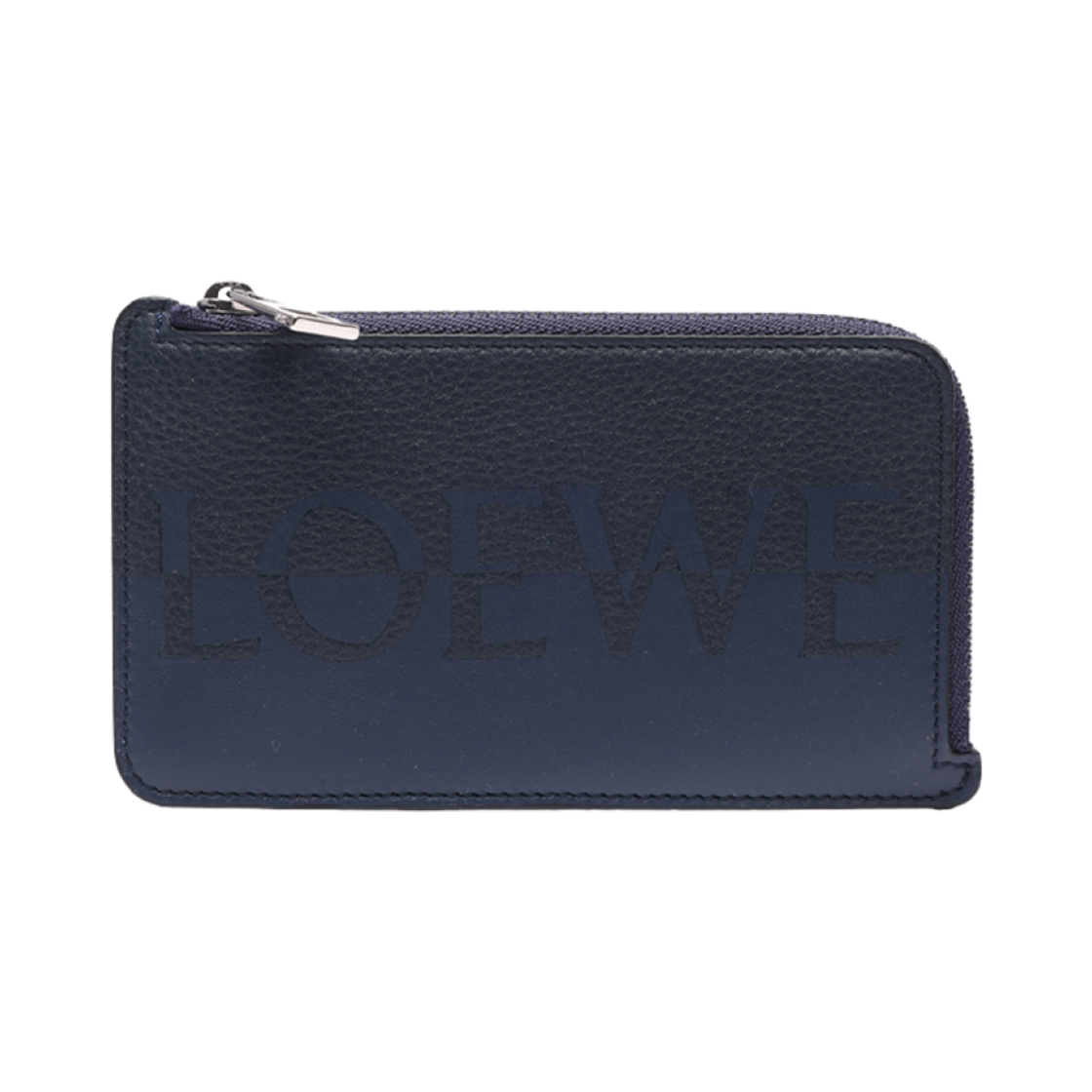 로에베 시그니쳐 로고 집 카드 홀더 네이비(Loewe Signature Logo Zip Card Holder Navy)