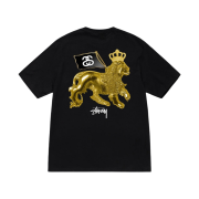 Stussy Gold Lion T-Shirt Black