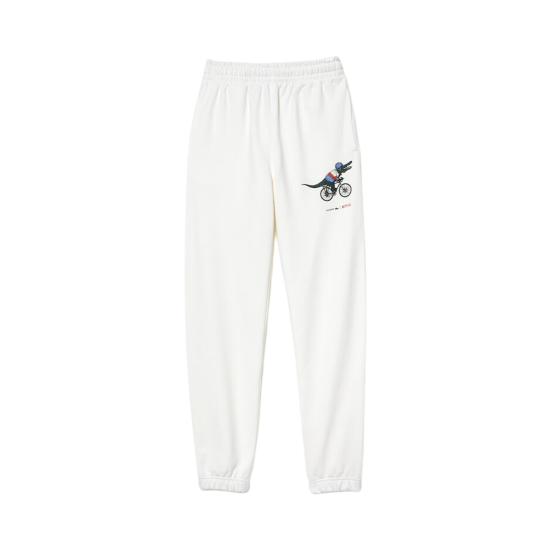 (W) 라코스테 x 넷플릭스 조거 팬츠 화이트((W) Lacoste X Netflix Jogger Pants White) - 1