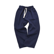 Undermycar Mu.112 Original Logo Curve Line Stitch Bonded Sweat Pants Navy