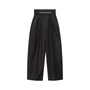 (W) Alexander Wang Carrot Leg Trouser in Cotton Tailoring Black