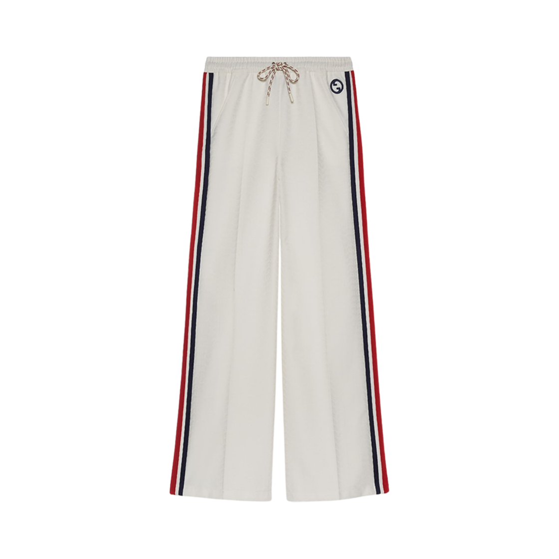 (W) 구찌 테크니컬 저지 트라우저 웹 화이트((W) Gucci Technical Jersey Trouser with Web White) - 1