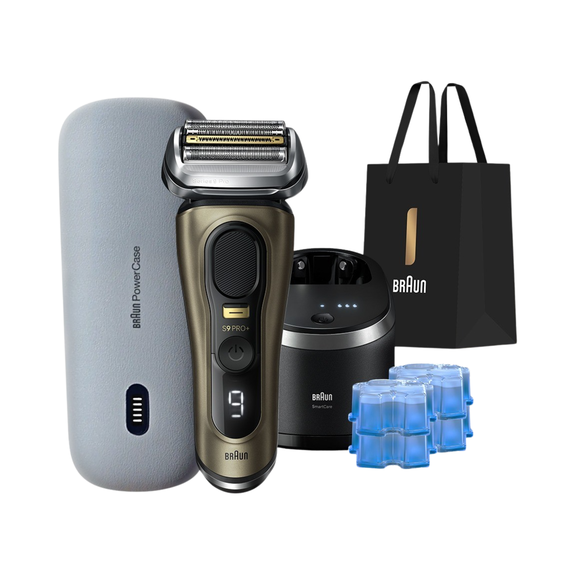브라운 시리즈9 프로 플러스 9569cc 골드 + 파워케이스 + 세정액 4입 + 신세계상품권 만원(Braun Series 9 PRO Plus 9569cc Gold + PC + CCR4)