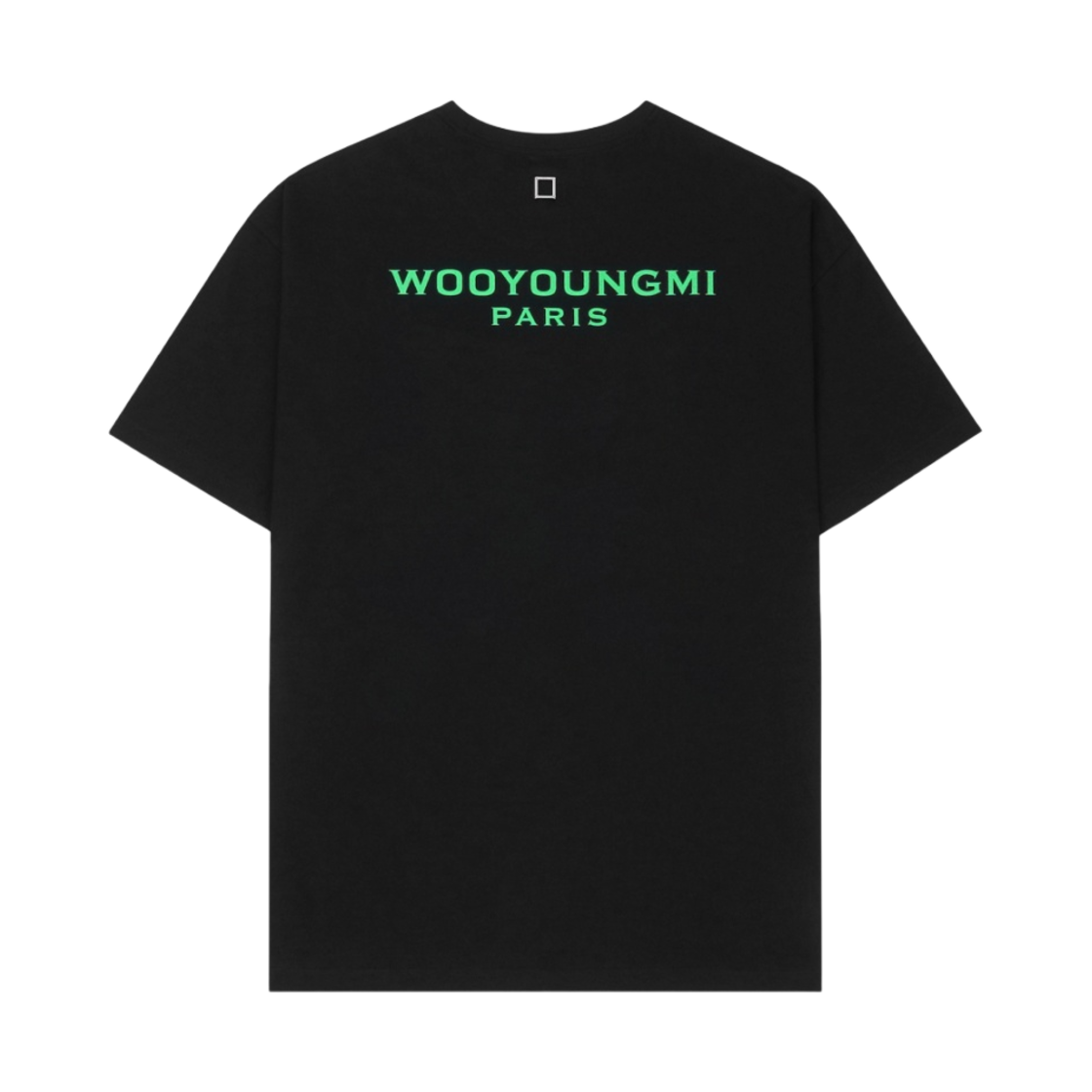 우영미 글로우 그래픽 백로고 티셔츠 블랙 - 22SS