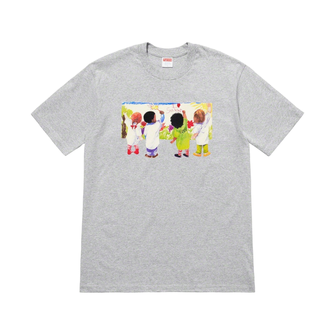 슈프림 키즈 티셔츠 헤더 그레이 - 19SS