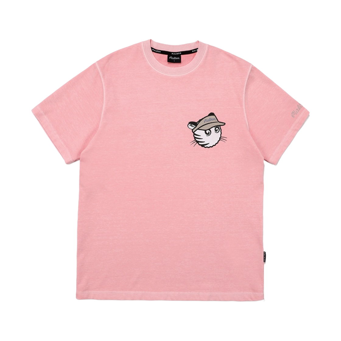 말본 골프 가먼트 워싱 버킷 라운드 티셔츠 핑크