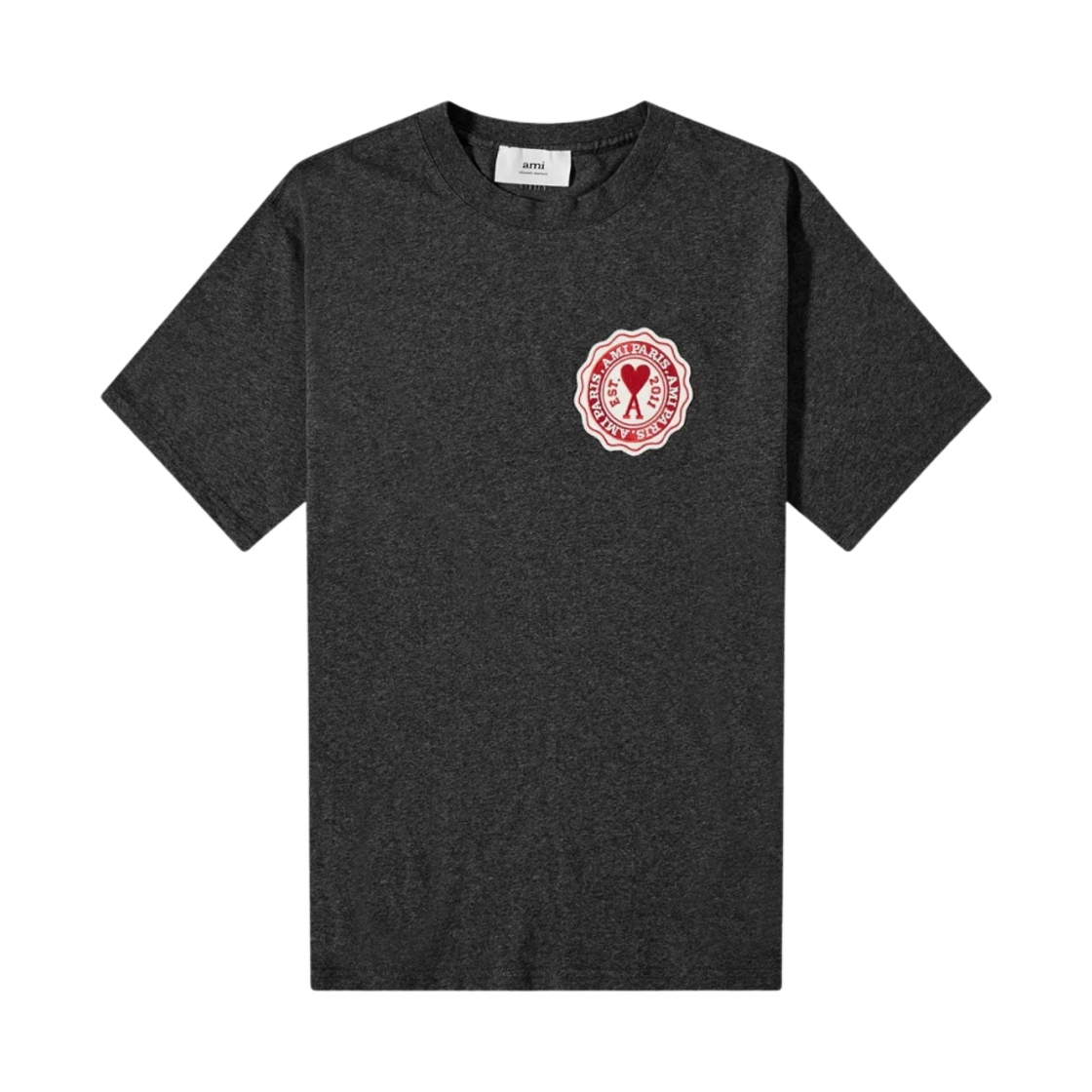 아미 패치 로고 티셔츠 앤트러사이트