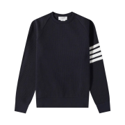Thom Browne Raglan Sleeve Crewneck Sweatshirt Navy
