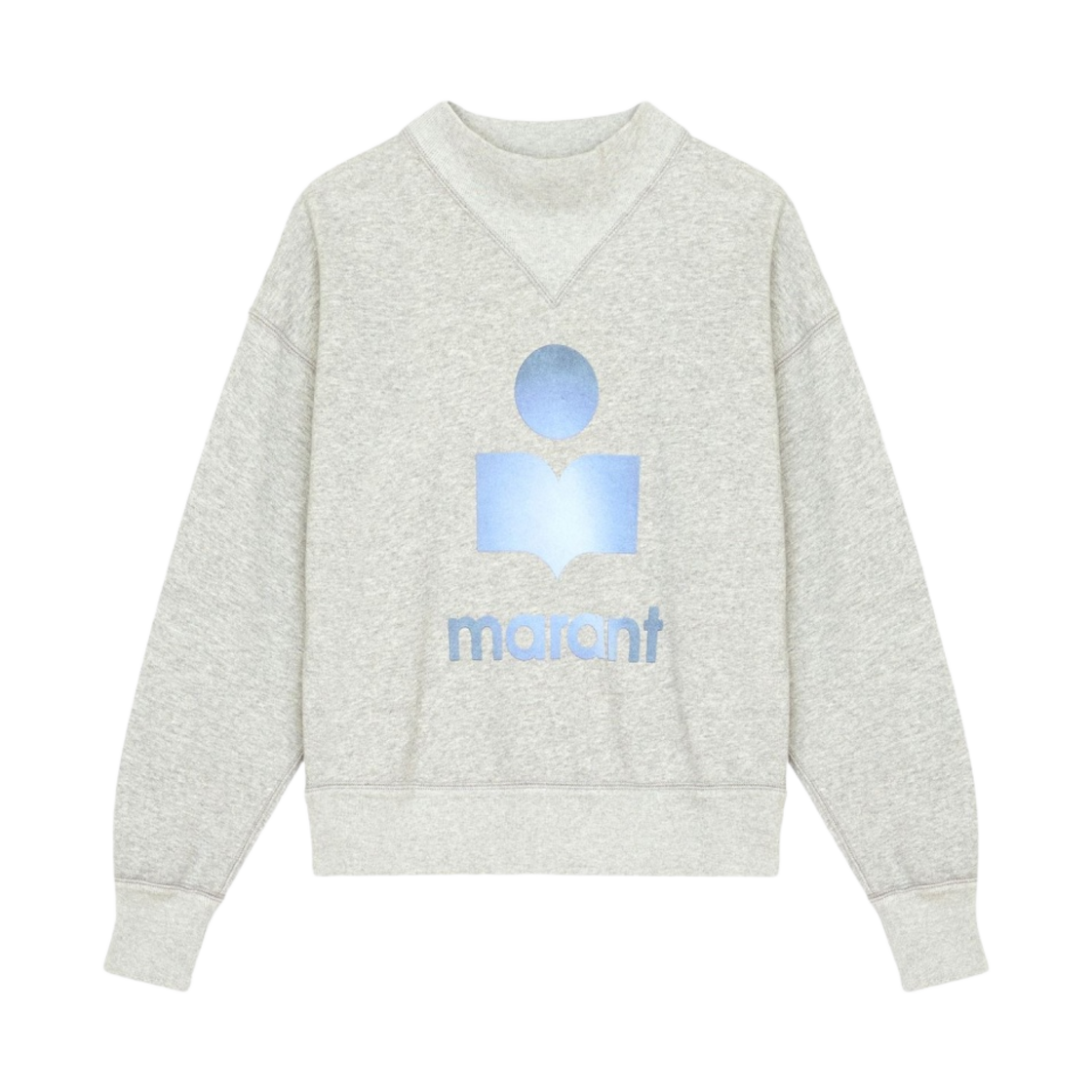 SW0003FA-A3M56E-02GY (W) Isabel Marant Moby Logo Sweatshirt Grey - 23FW