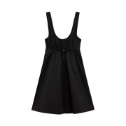 (W) Zara Poplin Mini Dress Black