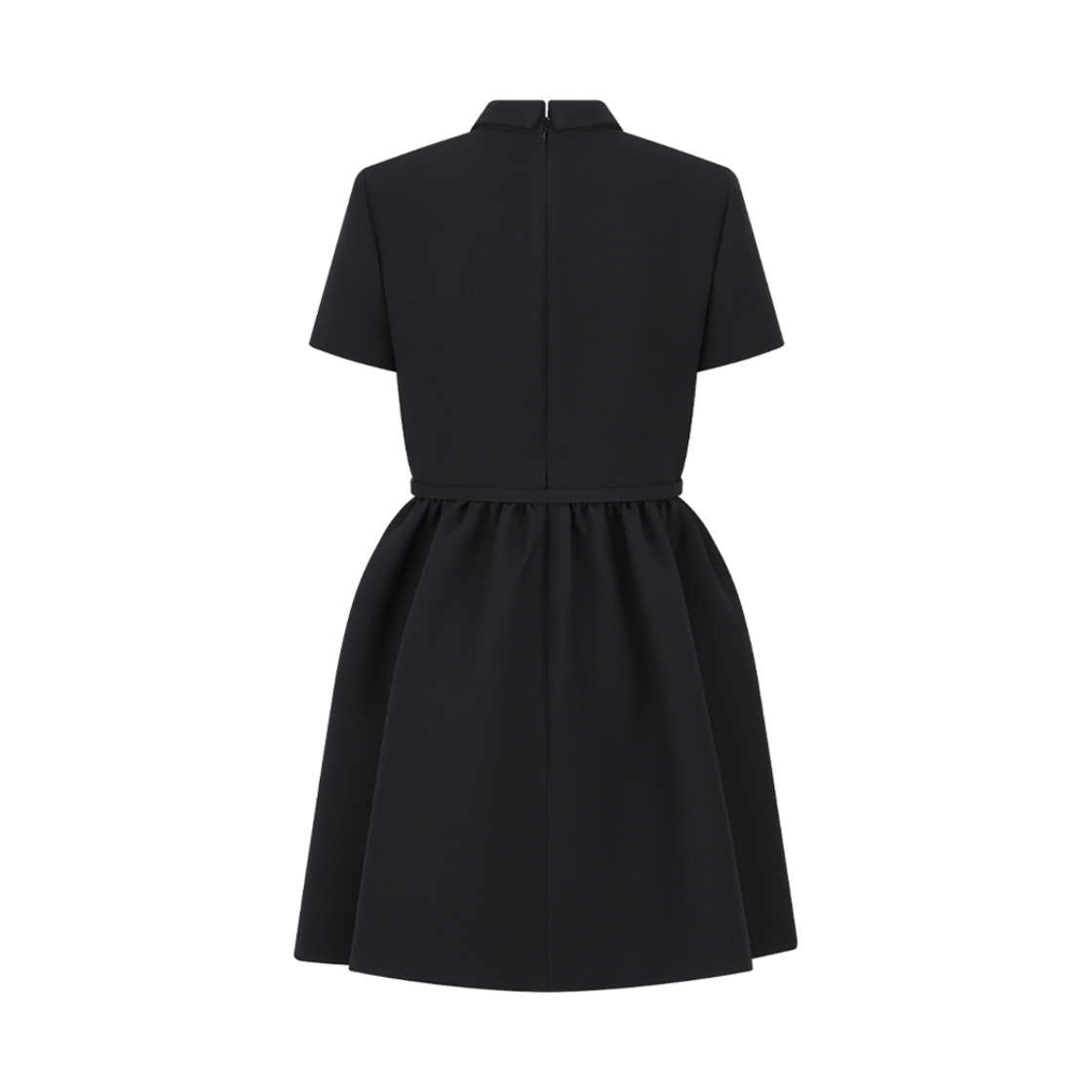 (W) 디올 쇼트 벨트 셔츠 드레스 블랙 울 실크((W) Dior Short Belted Shirt Dress Black Wool Silk) - 2