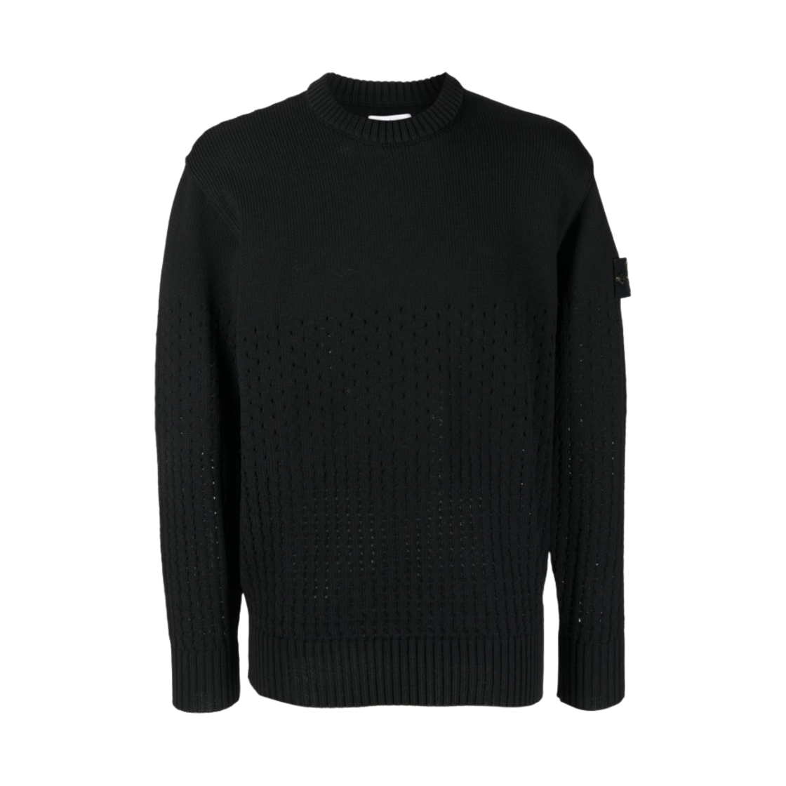 7815535B5-V0029 Stone Island 535B5 Perforated Sweater Black - 23SS