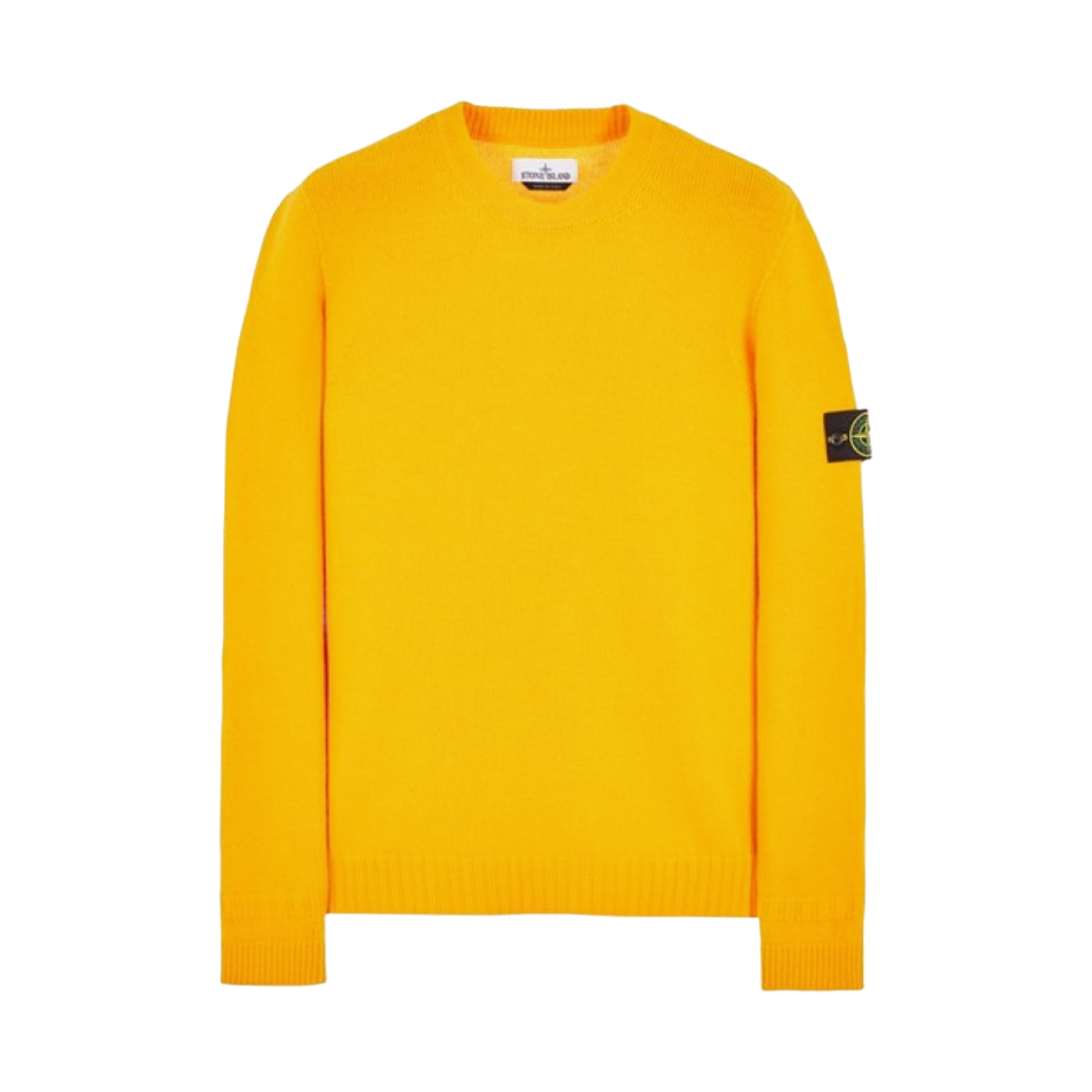 스톤 아일랜드 524A3 램스울 크루넥 니트 옐로우 - 22FW(Stone Island 524A3 Lambswool Crewneck Knit Yellow - 22FW) - 1