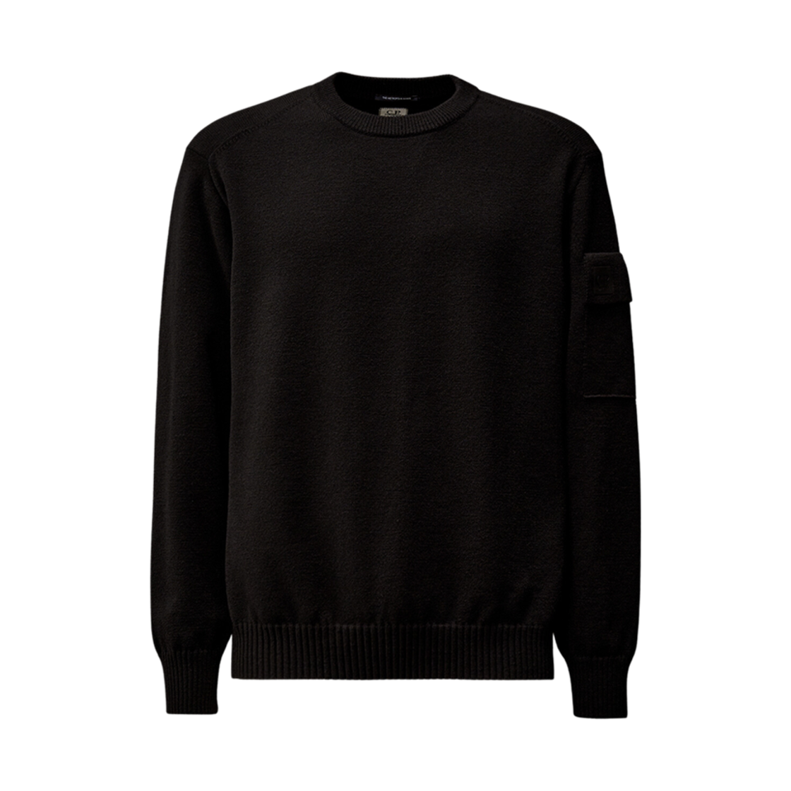 17CLKN017A005528A999 C.P. Company The Metropolis Series Extrafine Merino Wool Crew Neck Knit Black - 24FW