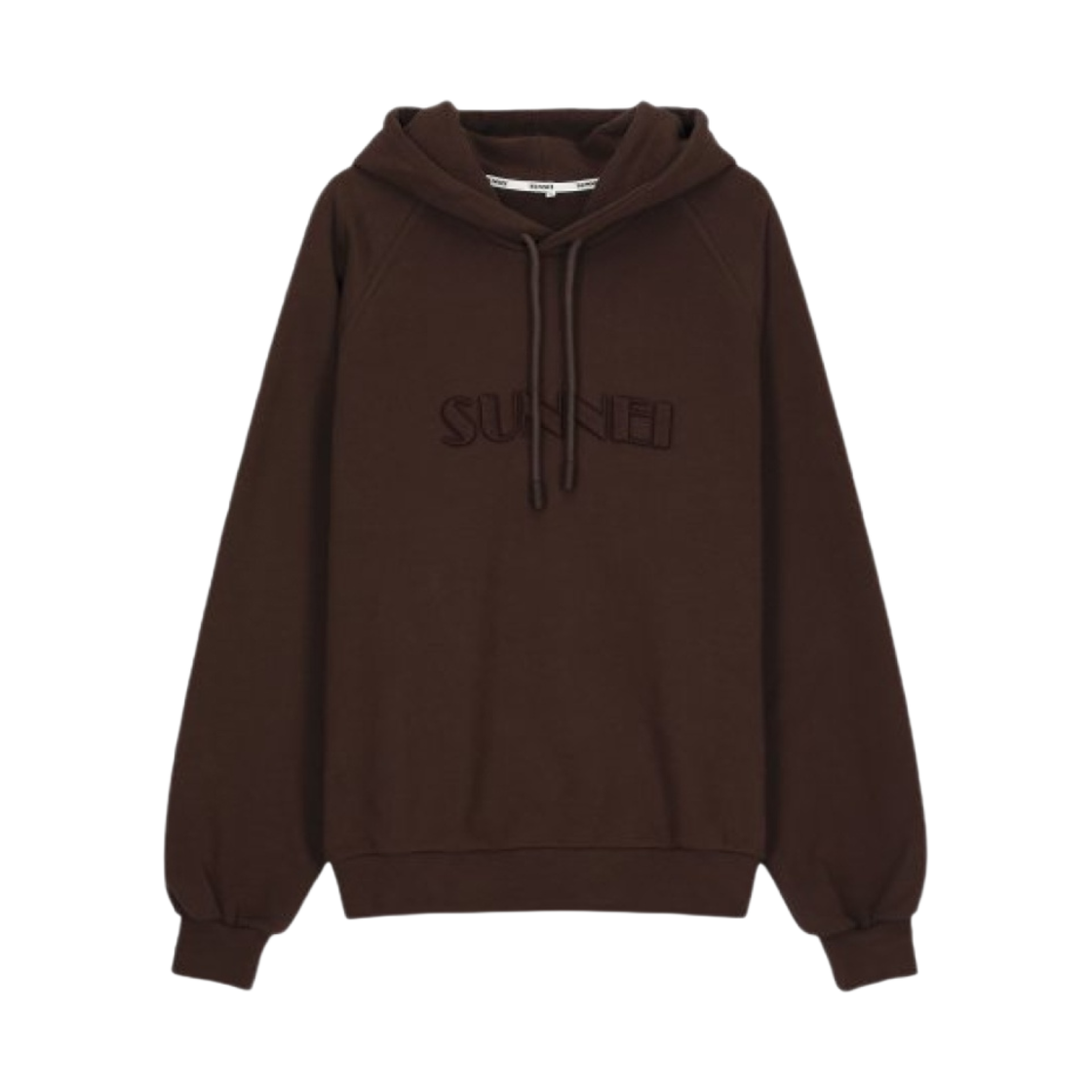 MRTWXJER038-JER010-0115 Sunnei Big Logo Embroidered Hoodie Brown