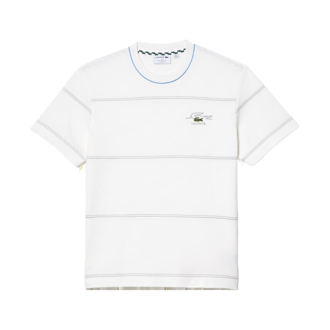 라코스테 스트라이프 티셔츠 화이트(Lacoste Mif Stripe T-Shirt White) - 1