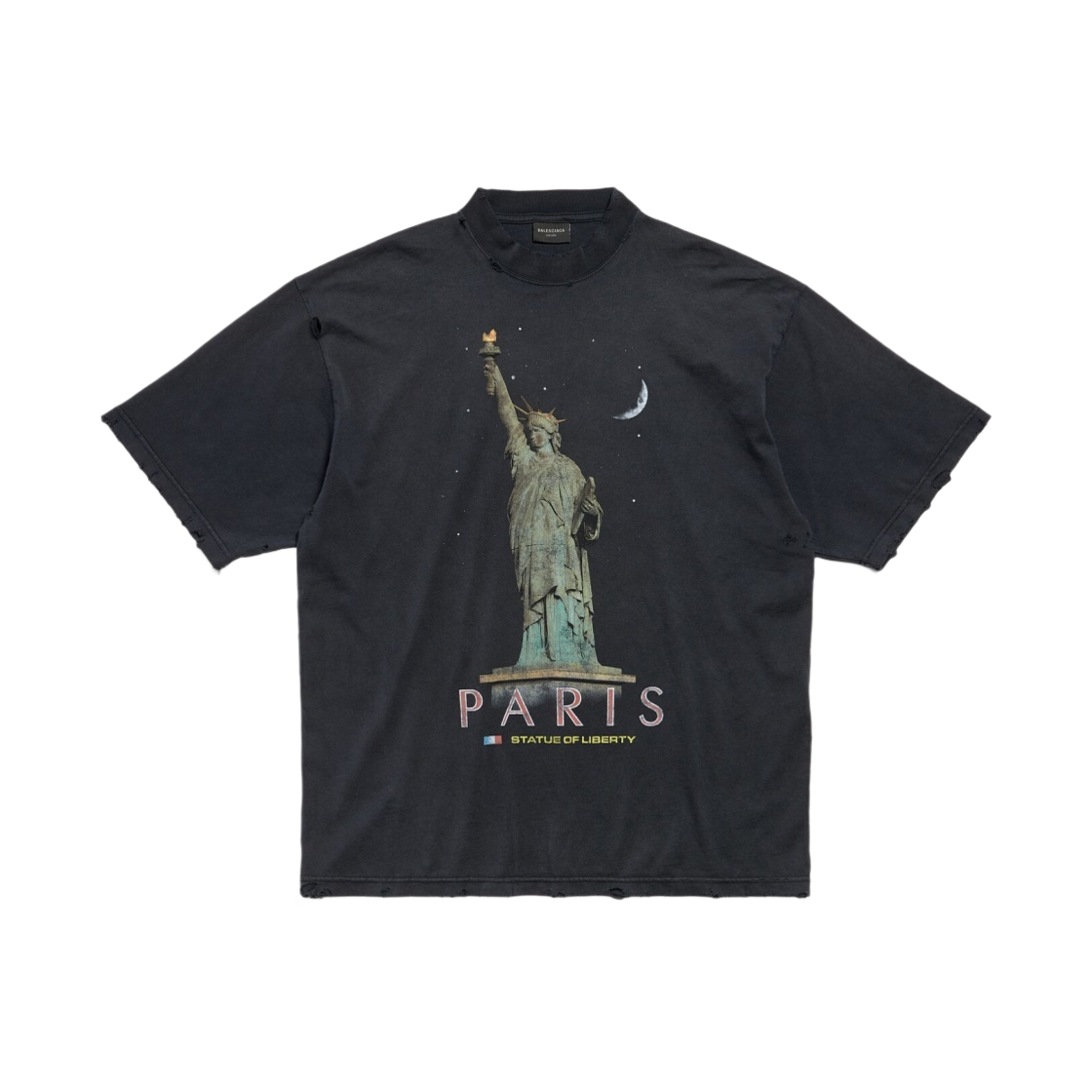 발렌시아가 파리 리버티 미디움 핏 티셔츠 블랙