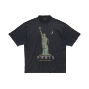 Balenciaga Paris Liberty Medium Fit T-Shirt Black