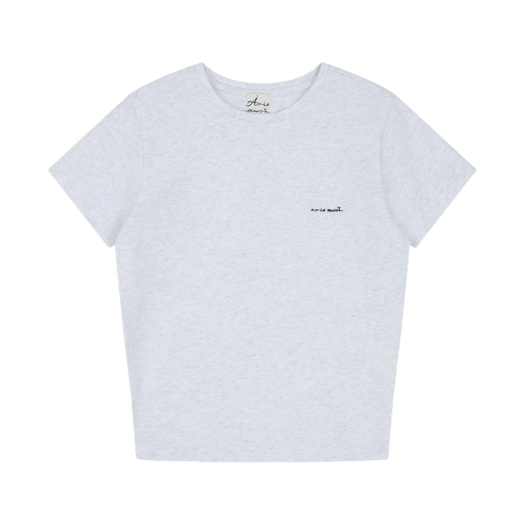 (W) Aviemuah Essential Clean Cotton Slim T-Shirt Grey