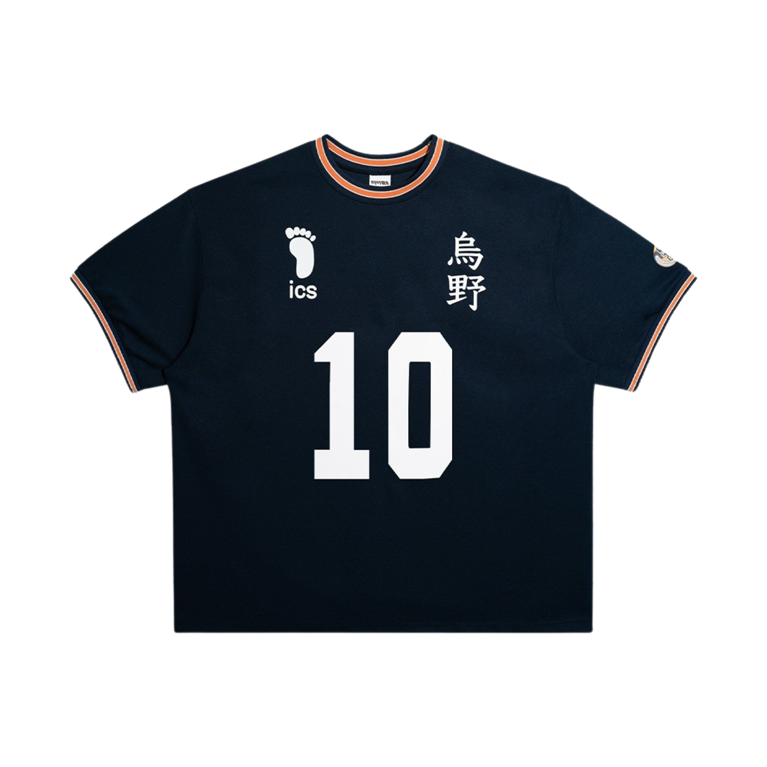 이어스트 x 하이큐!! 스포츠 티셔츠 네이비 카라스노 10(EERST x HAIKYU!! Sports HF T-shirt Navy Karasuno 10)