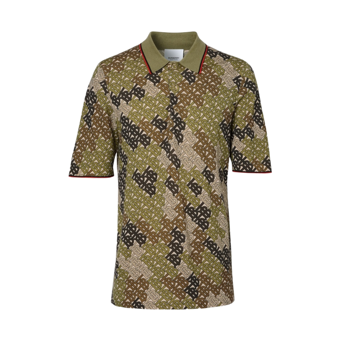 버버리 소니 모노그램 모티프 폴로 셔츠 카키(Burberry Thorney Monogram Motif Polo Shirt Khaki) - 1