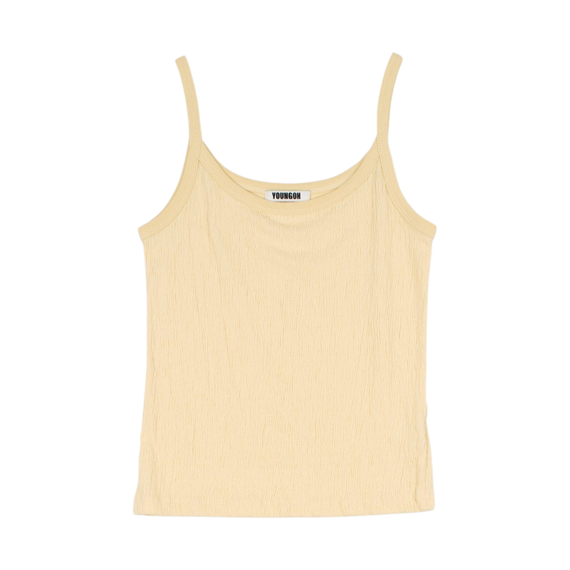 영오 링클 슬리브리스 탑 버터(YOUNGOH Crinkle Sleeveless Top Butter)