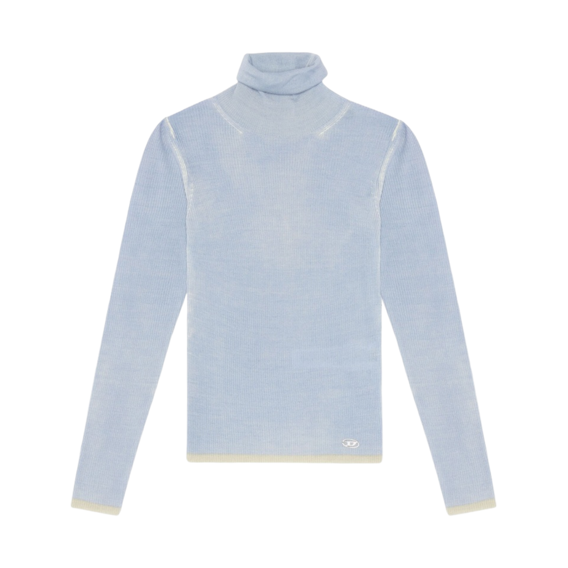 (W) 디젤 M-아리벨레 리브드 터틀넥 니트 라이트 그레이((W) Diesel M-Aribelle Ribbed Turtleneck Knit Light Grey) - 1