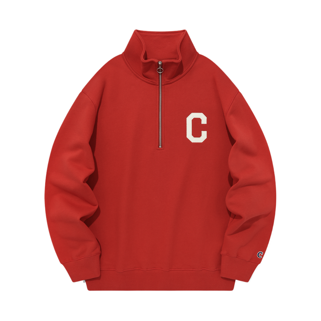 CO2303CR13RD Covernat C Logo Half Zip Up Sweatshirt Red